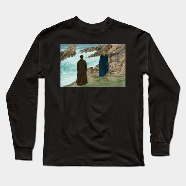 Portrait of a lady on fire - Romanticism painting Long Sleeve T-Shirt by dangerbeforeyou